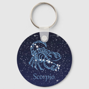Scorpio Constellation & Zodiac Sign with Stars Keychain