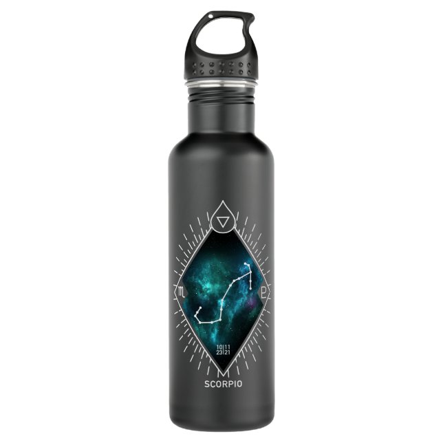 Scorpio Constellation & Zodiac Symbol 710 Ml Water Bottle (Front)
