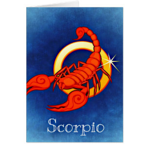 Scorpio dans la carte bleue de voeux