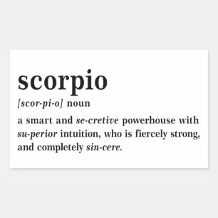 Scorpio Definition Aesthetic Astrology Gift Sticker