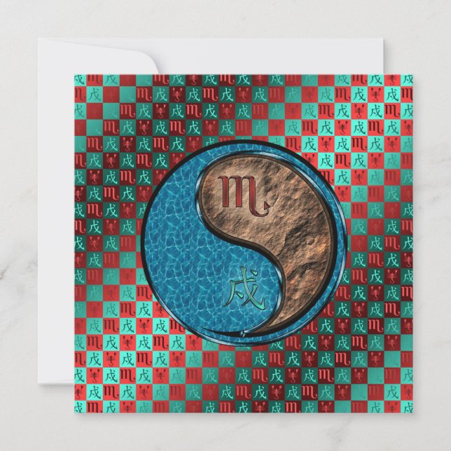 Scorpio & Earth Dog Card (Front)