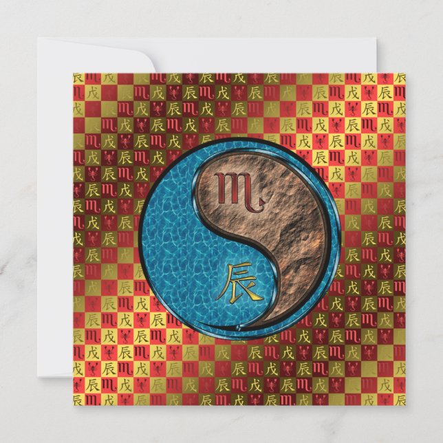 Scorpio & Earth Dragon Card (Front)