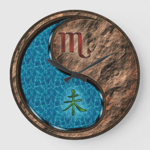 Scorpio & Earth Goat Large Clock