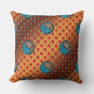 Scorpio & Earth Horse Throw Pillow