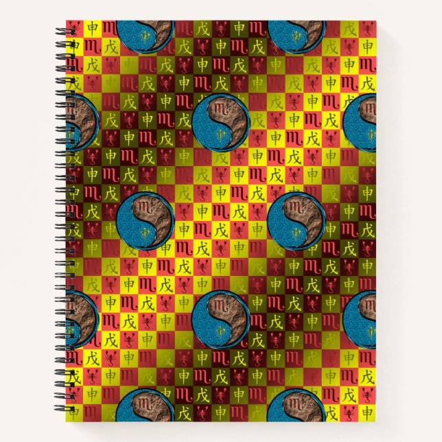 Scorpio & Earth Monkey Notebook (Front)