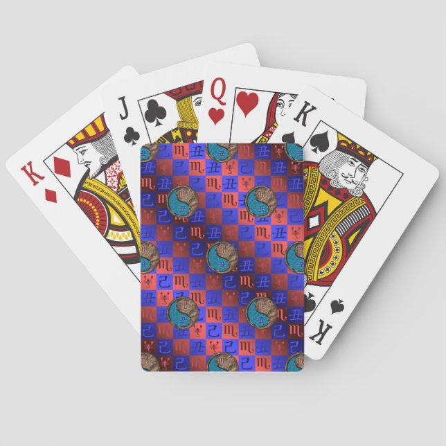 Scorpio & Earth Ox Playing Cards (Back)
