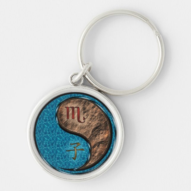 Scorpio & Earth Rat Keychain (Front)