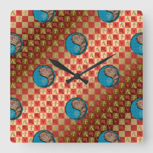 Scorpio & Earth Rat Square Wall Clock