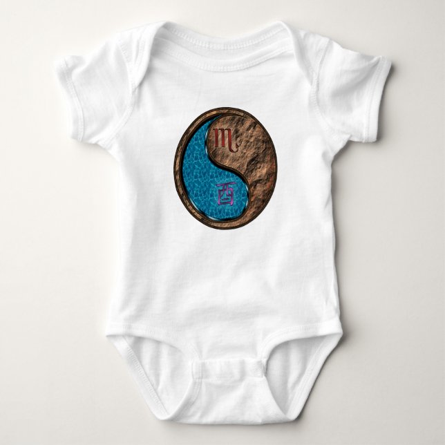 Scorpio & Earth Rooster Baby Bodysuit (Front)