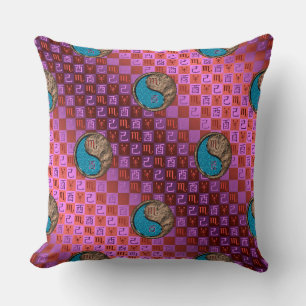 Scorpio & Earth Rooster Throw Pillow