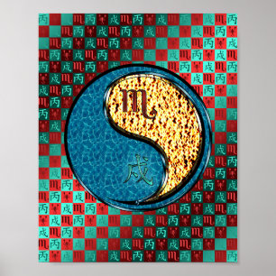 Scorpio & Fire Dog Poster