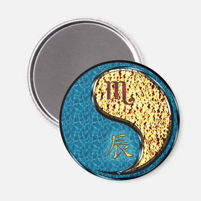 Scorpio & Fire Dragon Magnet (Front/Back)
