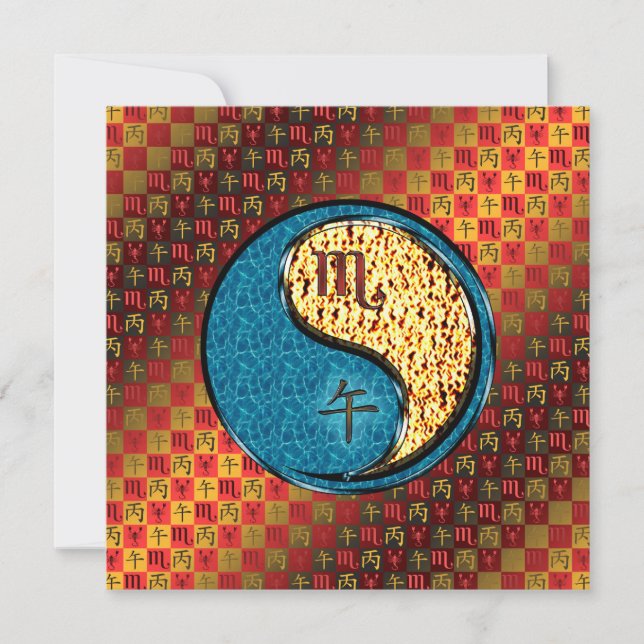 Scorpio & Fire Horse Card (Front)