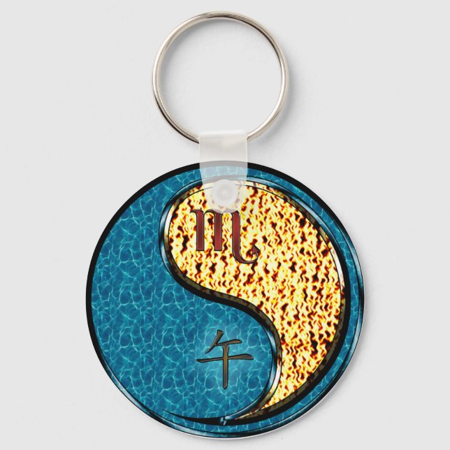 Scorpio & Fire Horse Keychain (Front)