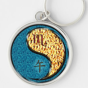 Scorpio & Fire Horse Keychain