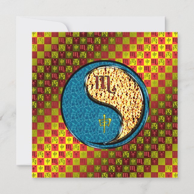 Scorpio & Fire Monkey Card (Front)