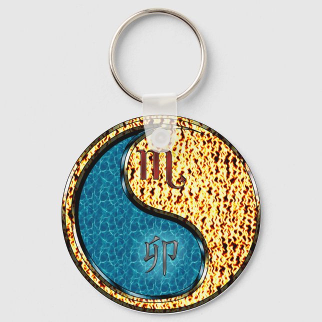 Scorpio & Fire Rabbit Keychain (Front)