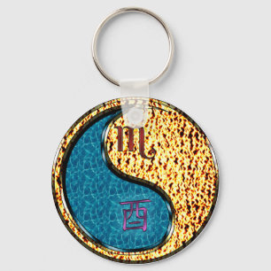 Scorpio & Fire Rooster Keychain