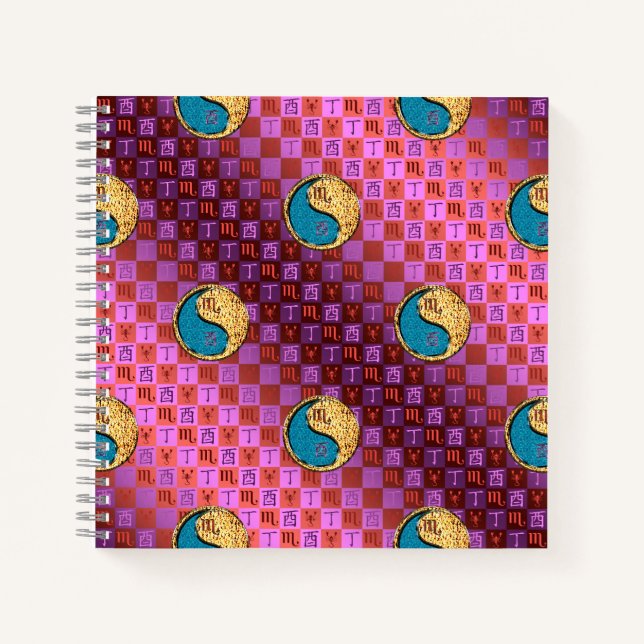 Scorpio & Fire Rooster Notebook (Front)