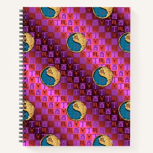 Scorpio & Fire Rooster Notebook (Front)