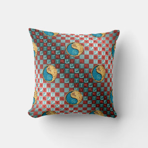 Scorpio & Fire Snake Throw Pillow