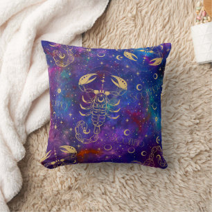 Scorpio Galaxy Throw Pillow