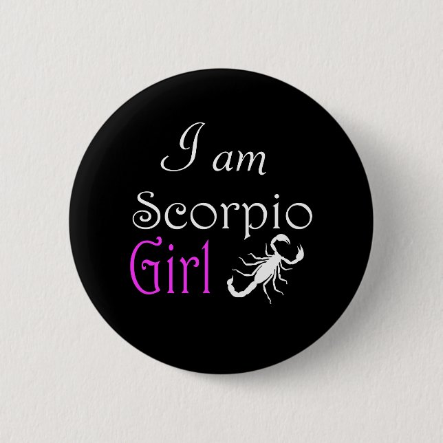 Scorpio girl 2 inch round button (Front)