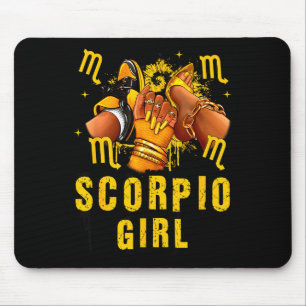 Scorpio Girl Birthday Black Woman High Heel Scute Mouse Pad