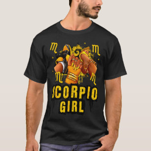 Scorpio Girl Birthday Black Woman High Heel Scute T-Shirt