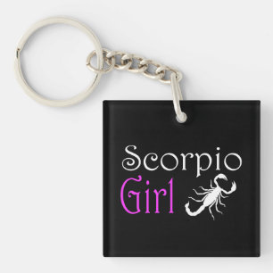 Scorpio girl keychain