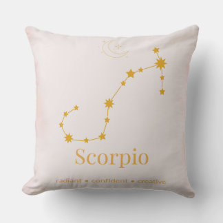 Scorpio Gold Zodiac Pillow – Celestial Constellati