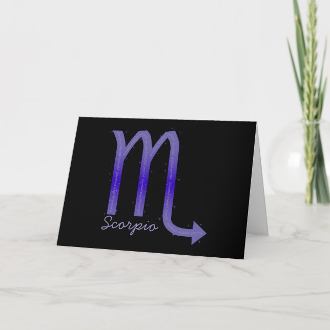 Scorpio Greeting Card- Blank Card (Front)
