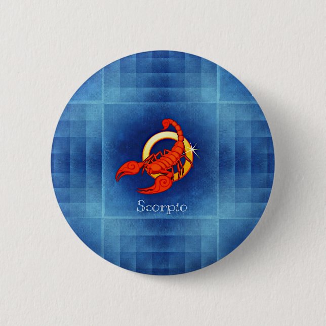 scorpio horoscope 2 inch round button (Front)
