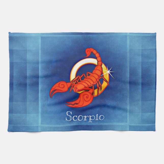 scorpio horoscope kitchen towel (Horizontal)