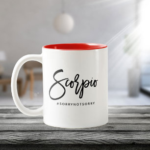 Scorpio Horoscope Modern Script Zodiac Sign Two-To Two-Tone Coffee Mug
