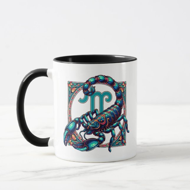 Scorpio Horoscope Symbol Mug (Left)