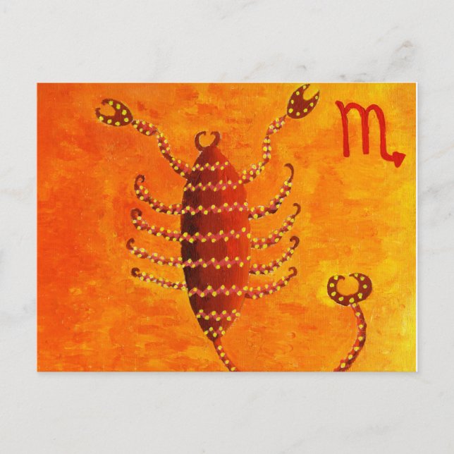 Scorpio Horoscope Zodiac Star Sign Postcard (Front)