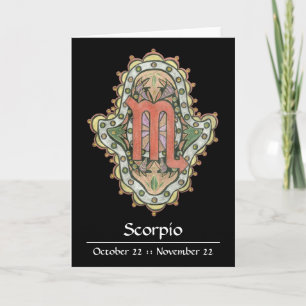 Scorpio Khamsa Note Card