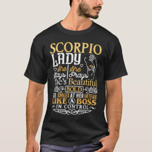 Scorpio Lady Astrology Zodiac Sign Scorpio Woman G T-Shirt