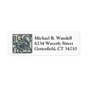 Scorpio letterpress return address label