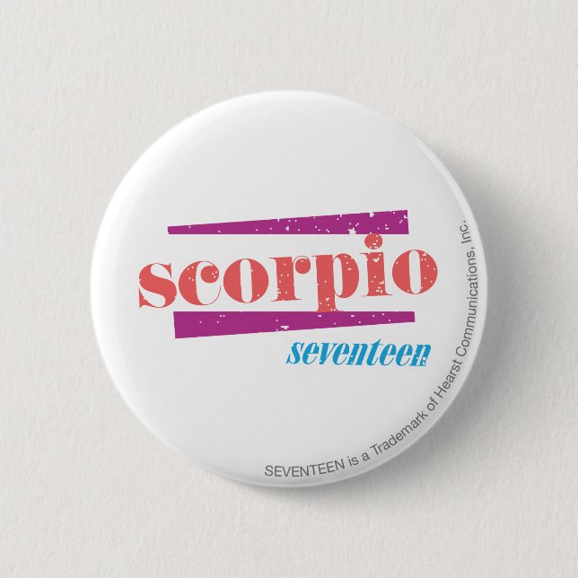 Scorpio LtPink 2 Inch Round Button (Front)