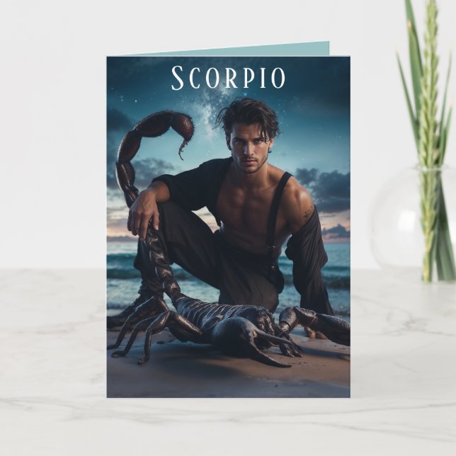 Scorpio Male Birthday Card (Front)