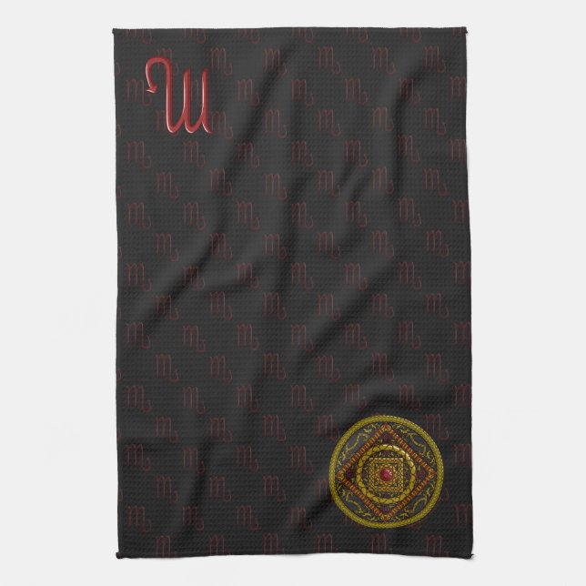 Scorpio Mandala Hand Towel (Vertical)