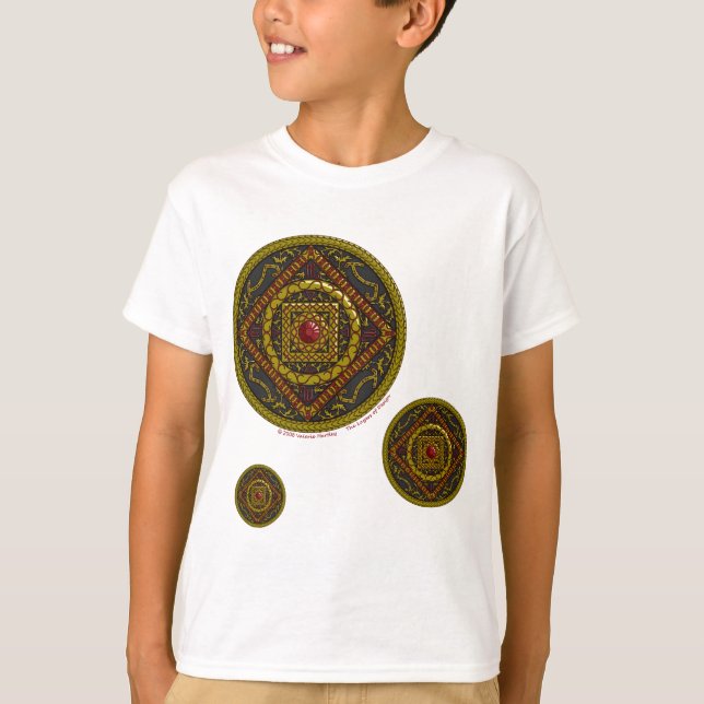 Scorpio Mandala Kid's and Baby Light Shirt (Front)