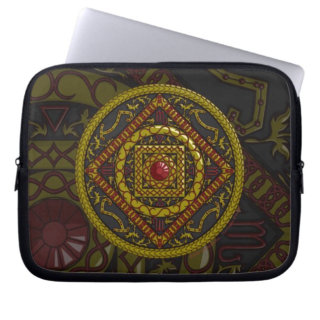 Scorpio Mandala Laptop Case (Front)