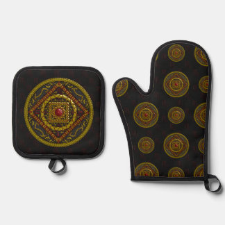 Scorpio Mandala Oven Mitt & Pot Holder Set