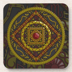 Scorpio Mandala Square Coaster