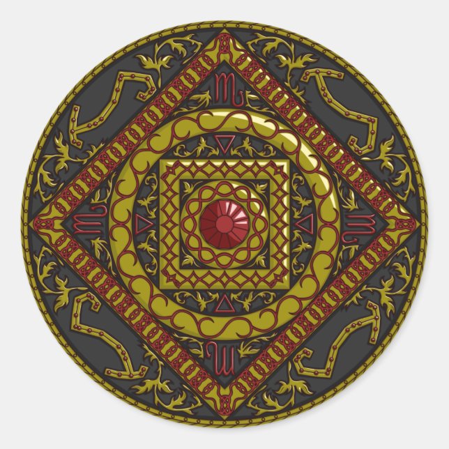 Scorpio Mandala Sticker (Front)