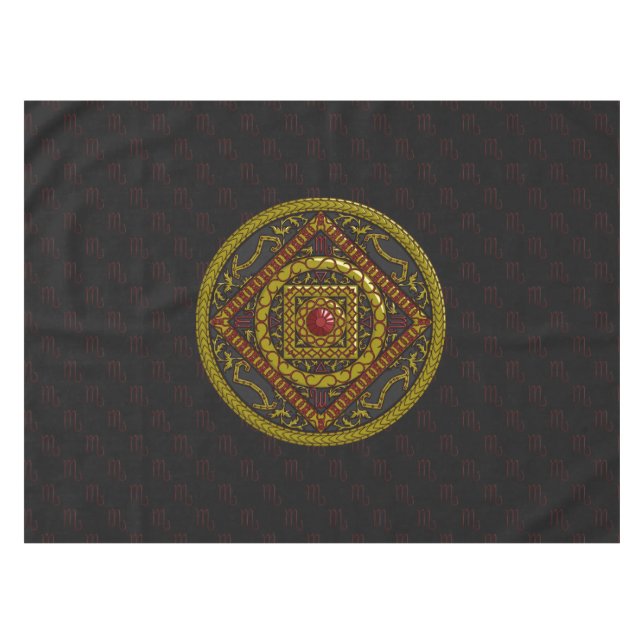 Scorpio Mandala Tablecloth (Front (Horizontal))
