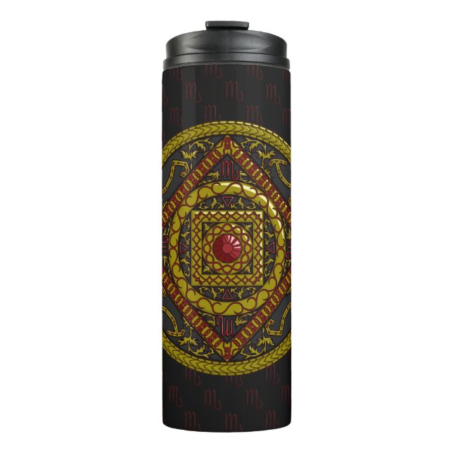 Scorpio Mandala Thermal Tumbler (Front)